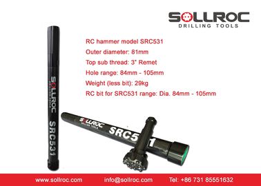 SRC531 Rock Drilling Tools Reverse Circulation Drilling Hammer Untuk Thread 3 &quot;Remet