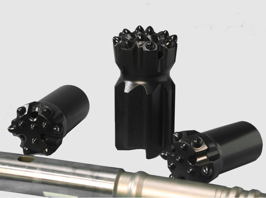 R32 Bits Bor Button Thread dengan Lubang Flushing untuk Pengeboran Tophammer