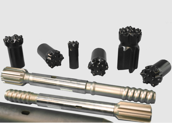 Ukuran penuh Top Hammer Button Bits Pengolahan Karburisasi untuk Pengeboran