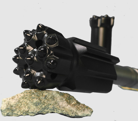 Thread T45 Retrac Button Drill Bit Dengan Ukuran 3' - 4' Dan Warna Hitam Untuk Penggunaan Tambang