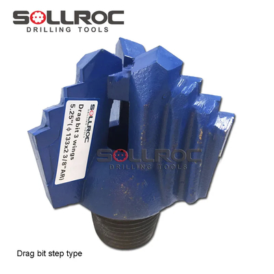 Alloy Steel Material Science Drag Drill Bit untuk penggunaan pengeboran formasi batuan lunak