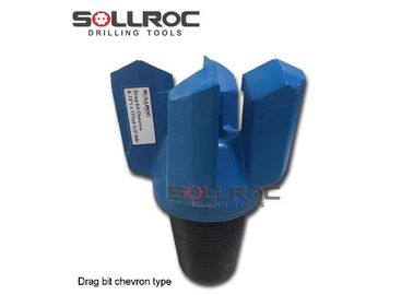 Koneksi Threaded Chevron Drag Drill Bit Forging Processing API 3 1/2' REG Disesuaikan